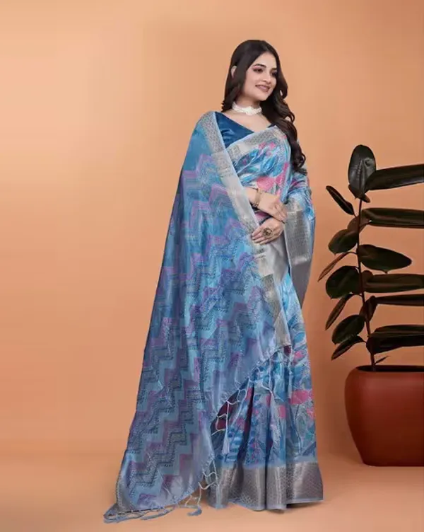 Light_Blue_Art_Silk_Saree_For_Women