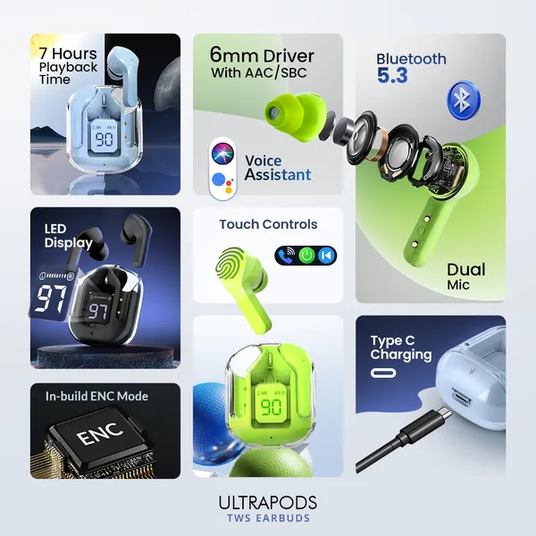 Aertek_Ultrapods_Tws_Earbuds_Blue_Default_Title