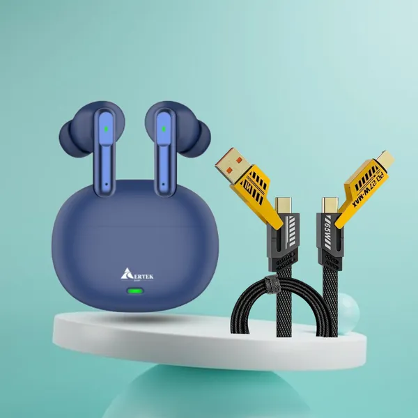 Aertek_Airdopes_151_Earbuds_Blue_4_In_1_65W_Cable_Combo_Default_Title