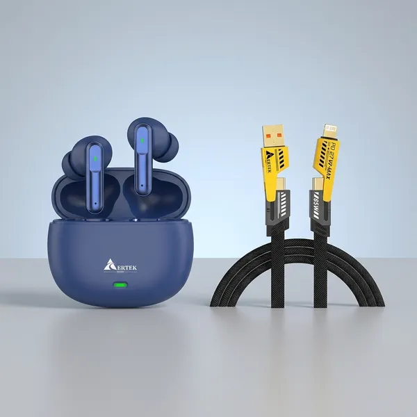 Aertek_Airdopes_151_Earbuds_Blue_4_In_1_65W_Cable_Combo_Default_Title