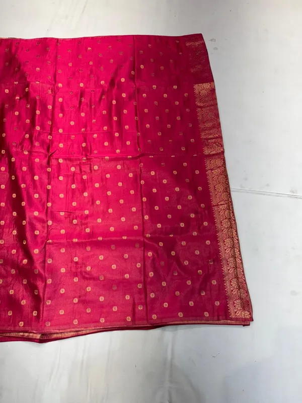 Turquoise_Blue_Silk_Saree_With_Magenta_Zari_Buti_Border_For_Women