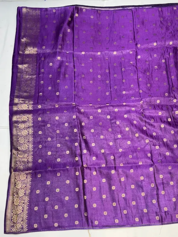 Purple_And_Pink_Banarasi_Silk_Saree_With_Gold_Zari_Work_For_Women