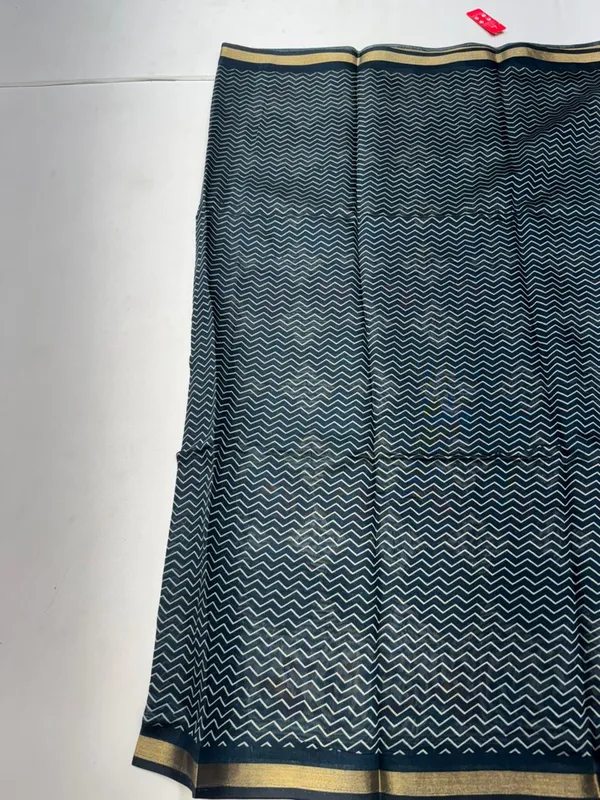 Teal_Green_Cotton_Kalamkari_Handblock_Printed_Saree_For_Women
