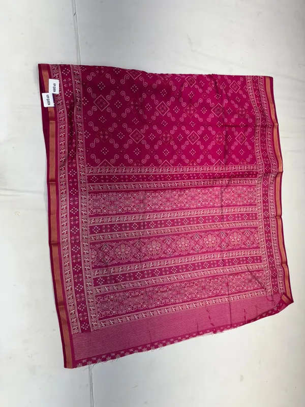 Magenta_Cotton_Bandhani_Printed_Saree_For_Women