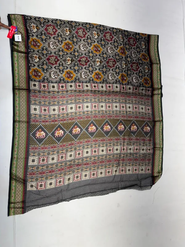 Multicolor_Cotton_Ikat_Woven_Sambalpuri_Saree_For_Women