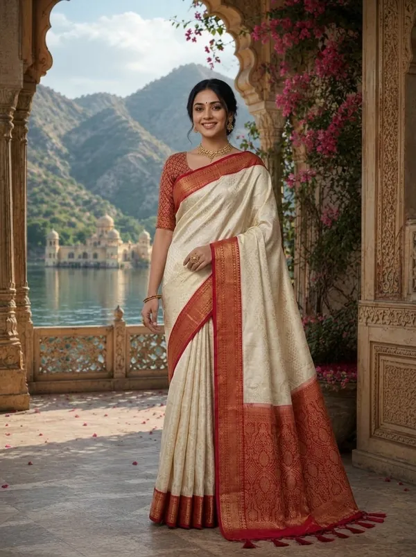 Red_Gold_Silk_Kanjivaram_Zari_Border_Saree_For_Women