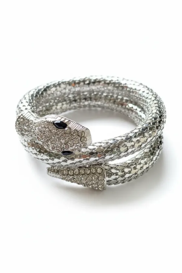 Silver_Plated_Snake_Design_Adjustable_Wrap_Bracelet_For_Women