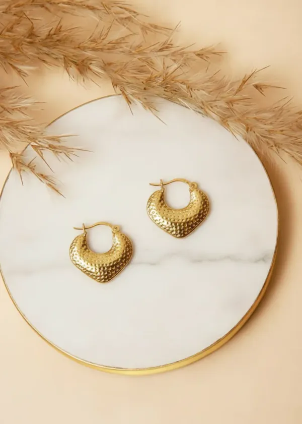 Gold_Textured_Hoop_Earrings_For_Women