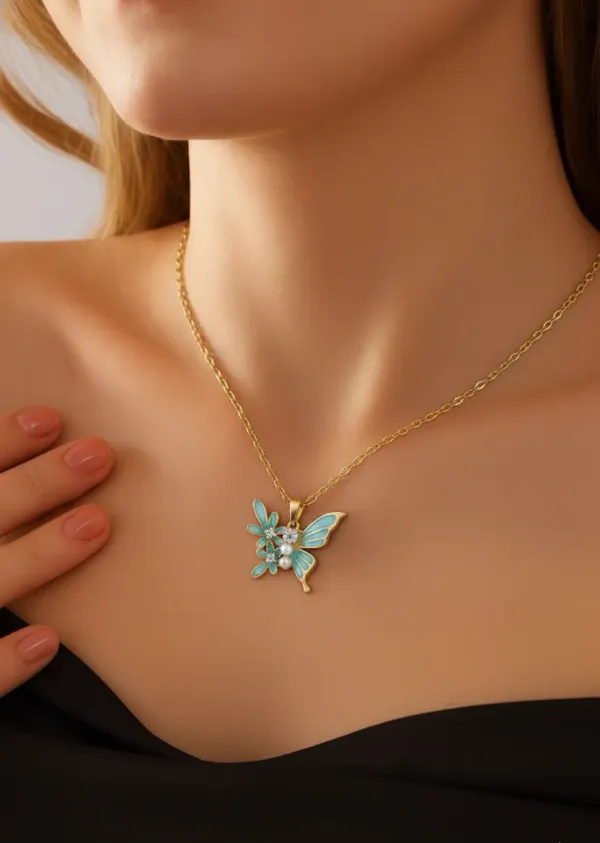 18K_Gold_Plated_Butterfly_Pendant_Necklace_With_Blue_Enamel_Pearls