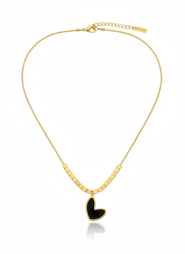18K_Gold_Plated_Black_Heart_Necklace