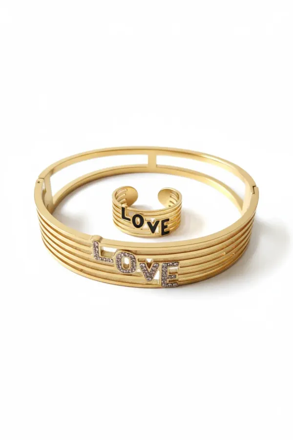 18K_Gold_Plated_Love_Bracelet_And_Ring_Combo_Set