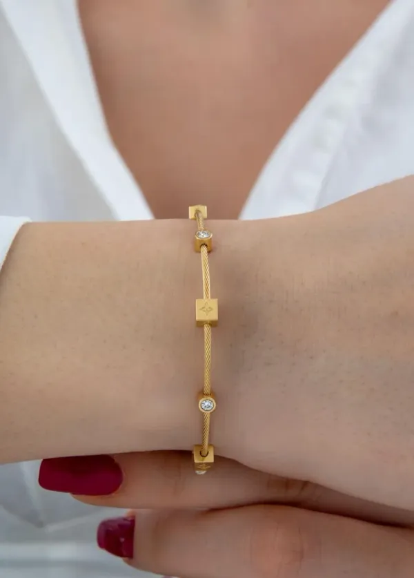 Luxury_Gold_Plated_Cable_Wire_Bracelet_With_Cube_Charms_Crystals_For_Women