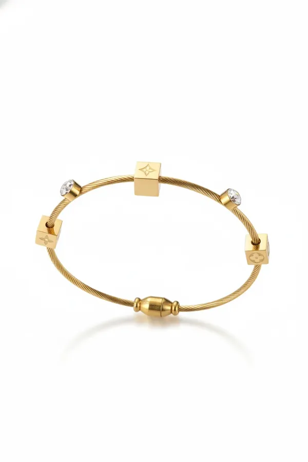 Luxury_Gold_Plated_Cable_Wire_Bracelet_With_Cube_Charms_Crystals_For_Women