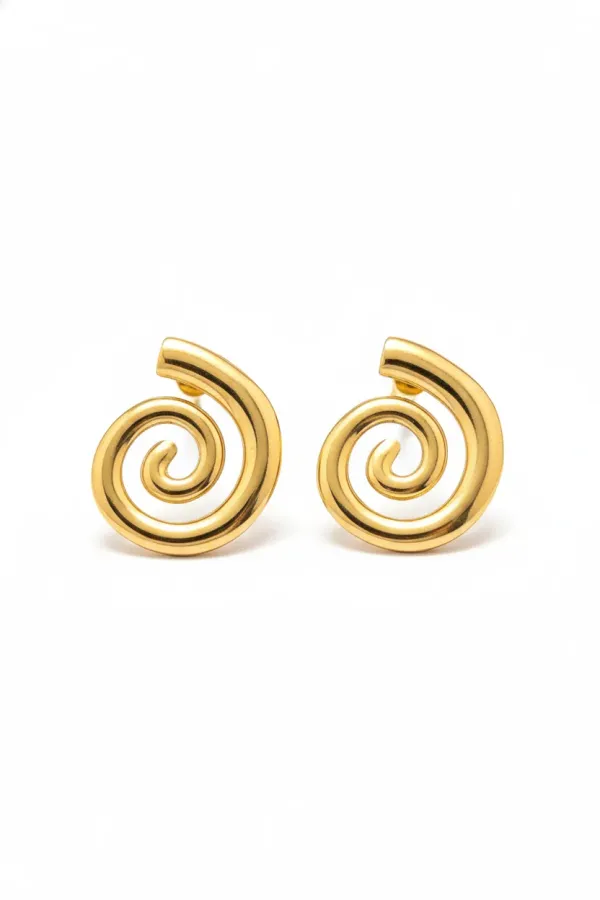 Gold_Spiral_Stud_Earrings_For_Women