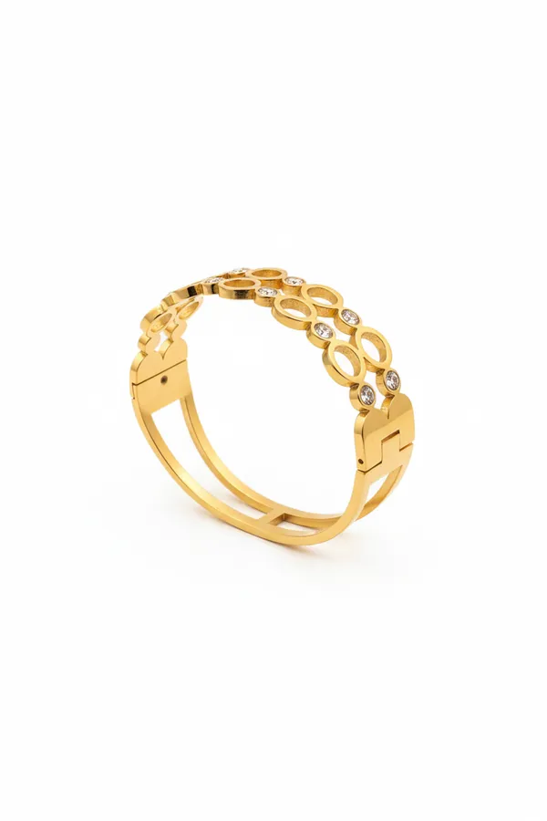 Elegant_Gold_Plated_Geometric_Circle_Bracelet_Women'S_Jewelry_Anti_Tarnish_Bracelet