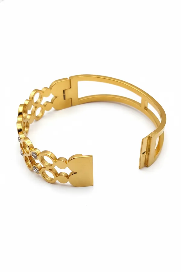 Elegant_Gold_Plated_Geometric_Circle_Bracelet_Women'S_Jewelry_Anti_Tarnish_Bracelet