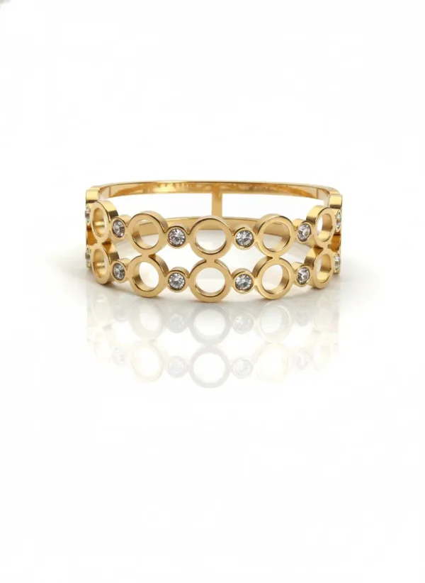 Elegant_Gold_Plated_Geometric_Circle_Bracelet_Women'S_Jewelry_Anti_Tarnish_Bracelet