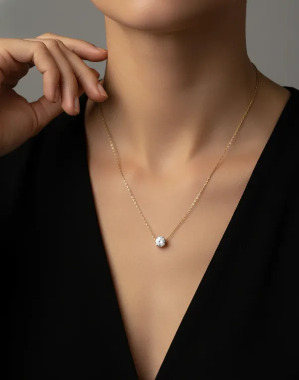 18K_Gold_Plated_Solitaire_Pendant_Necklace