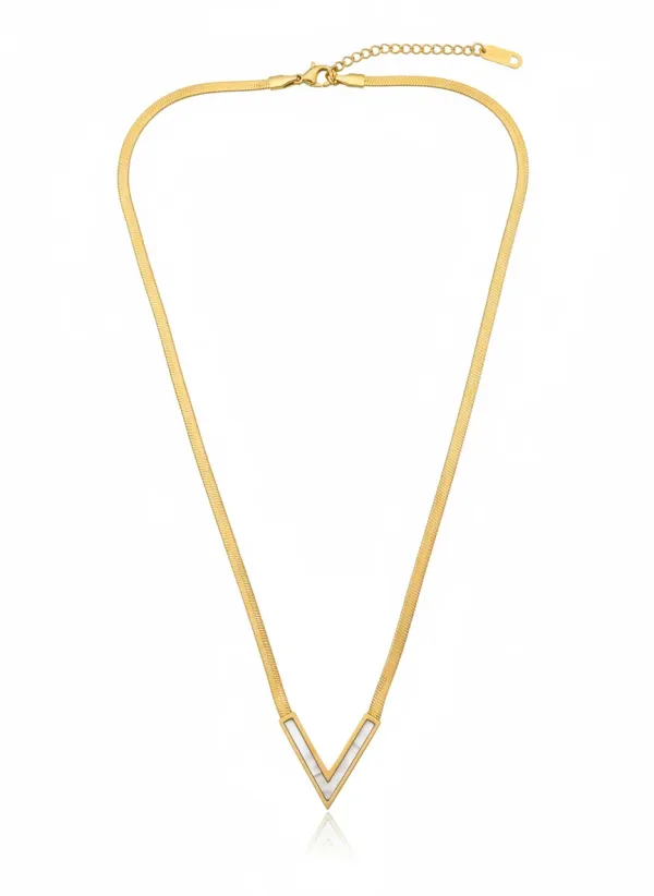 18K_Gold_Plated_V_Shape_Pendant_Necklace