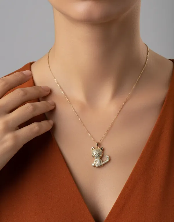 18K_Gold_Plated_Cute_Cat_Pendant_Necklace