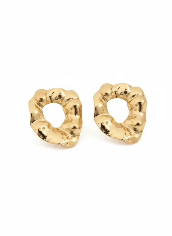 18K_Gold_Plated_Organic_Shape_Stud_Earrings