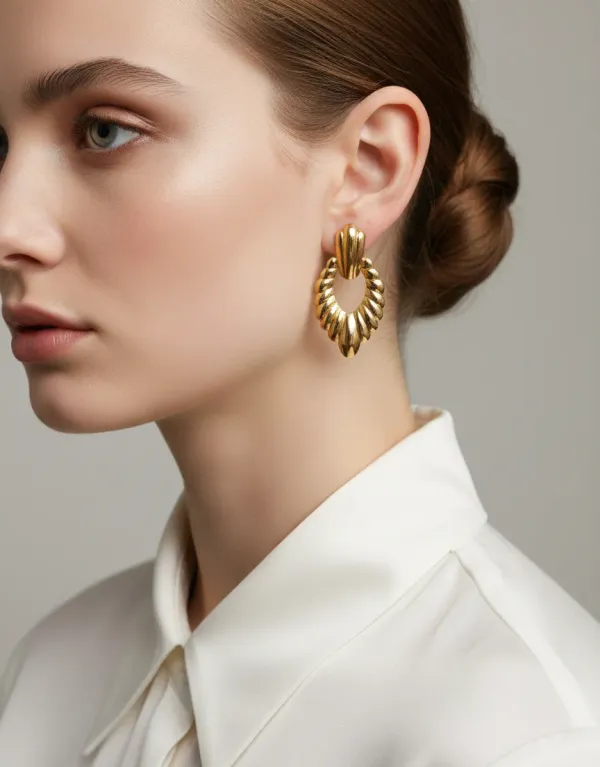 18K_Gold_Plated_Textured_Hoop_Earrings