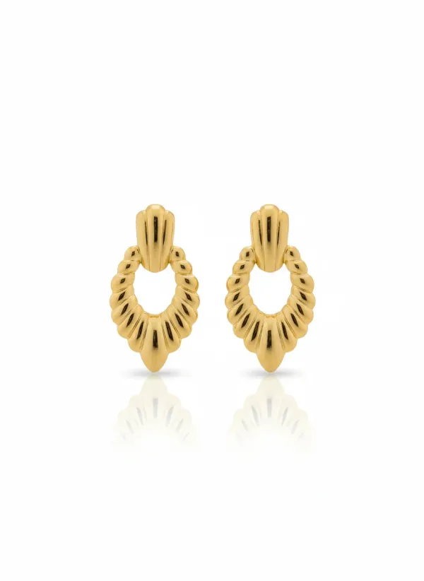 18K_Gold_Plated_Textured_Hoop_Earrings