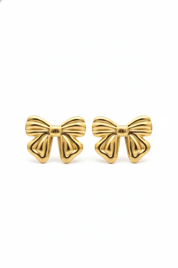 Gold_Bow_Stud_Earrings_For_Women