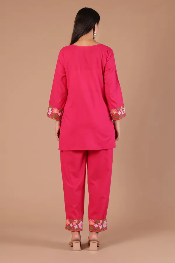 Pink_Cotton_Floral_Embroidered_Kurta__Pant_Set_for_Women