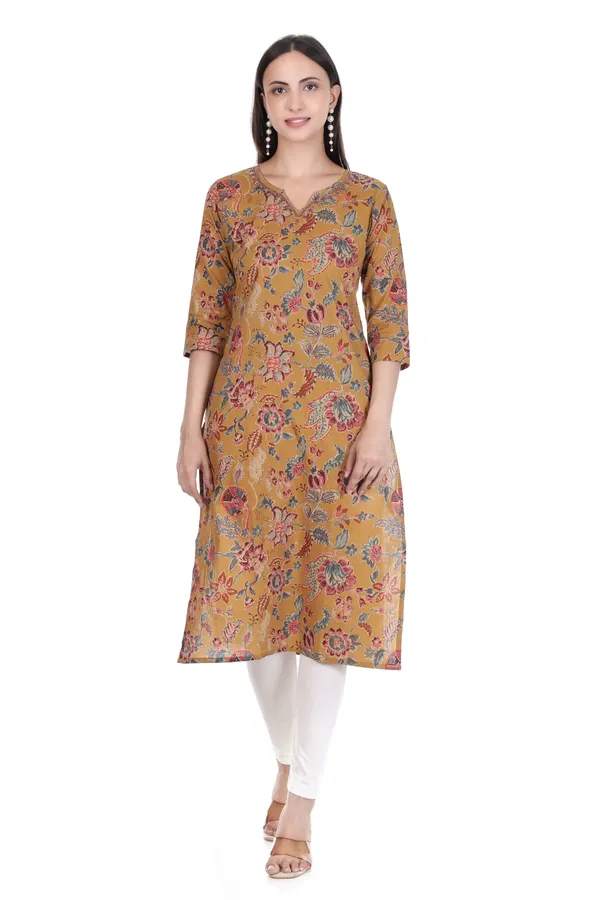 Mustard_Cotton_Sequence_Neck_Work_Straight_Kurta_for_Women