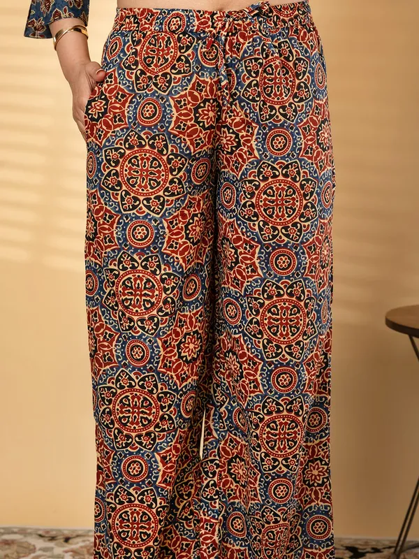 Ajrakh_Mix_Match_Print_Cotton_Co_Ord_Set_For_Women_-_Shirt_And_Pants_Set