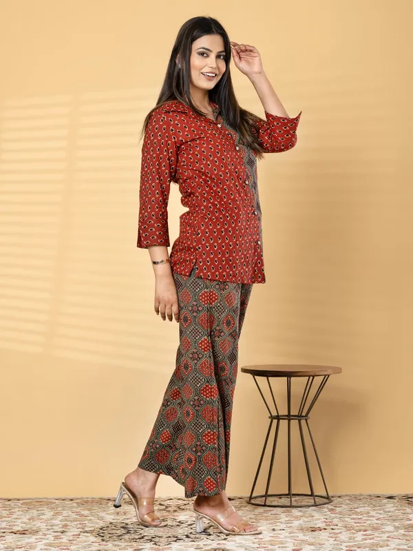 Ajrakh_Mix_Match_Print_Cotton_Co_Ord_Set_For_Women_-_Shirt_And_Pants_Set