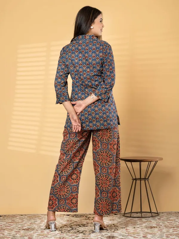 Ajrakh_Mix_Match_Print_Cotton_Co_Ord_Set_For_Women_-_Shirt_And_Pants_Set