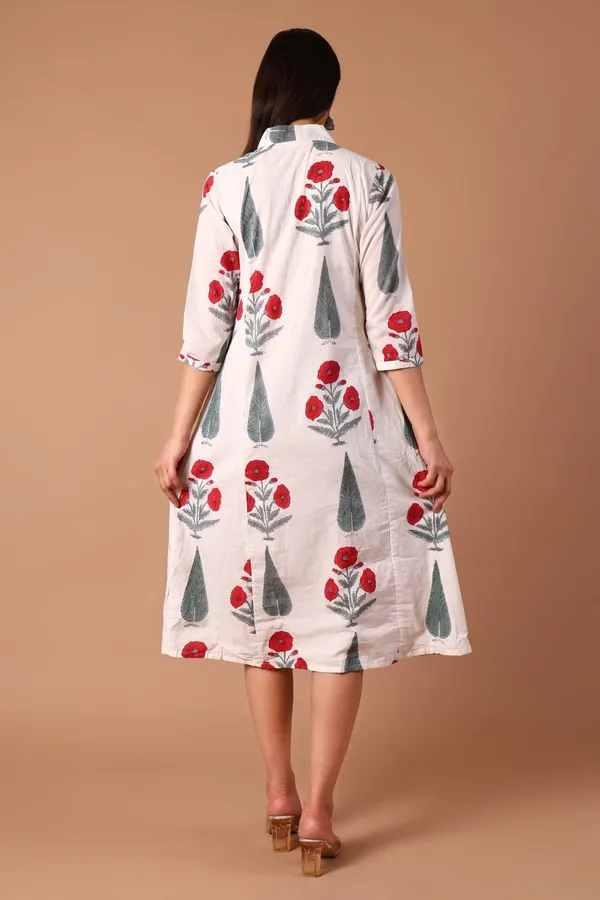 Cotton_Hand_Block_Printed_Dress_With_Sequence_Hand_Work_On_Neck_And_Pockets