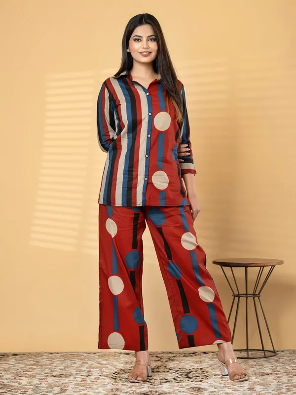 Women_Geometric_Mix_Match_Print_Cotton_Co-Ord_Set_-_Shirt_&_Palazzo_Pants_Set