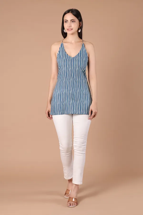 Blue_Striped_Cotton_Halter_Neck_Top_for_Women