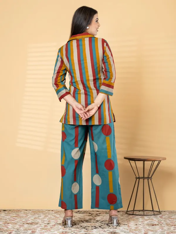 Women_Geometric_Mix_Match_Print_Cotton_Co-Ord_Set_-_Shirt_&_Palazzo_Pants_Set