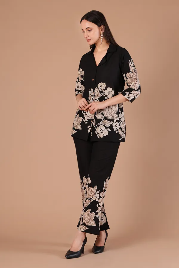 Black_Floral_Print_Co-ord_Set_-_Shirt_and_Pants_Set_for_Women