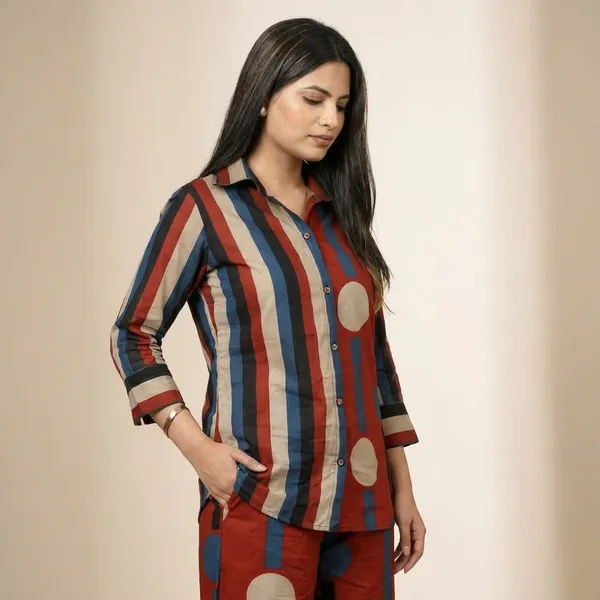 Women_Geometric_Mix_Match_Print_Cotton_Co-Ord_Set_-_Shirt_&_Palazzo_Pants_Set