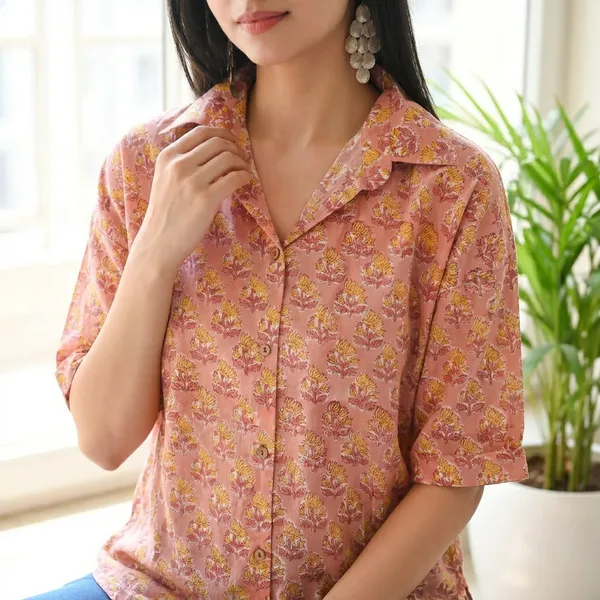 Women_Oversize_Baggy_Cotton_Hand_Block_Printed_Button_Down_Shirt