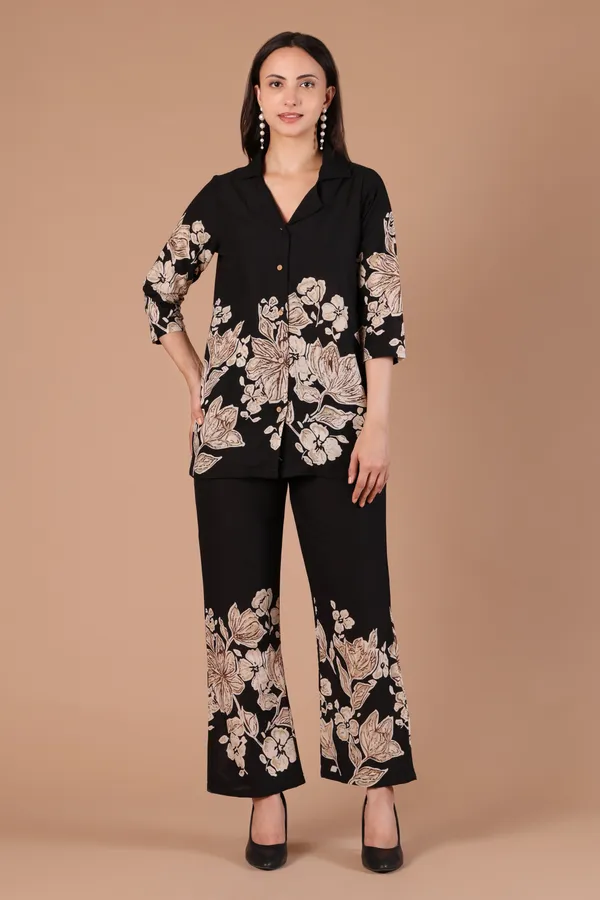 Black_Floral_Print_Co-ord_Set_-_Shirt_and_Pants_Set_for_Women