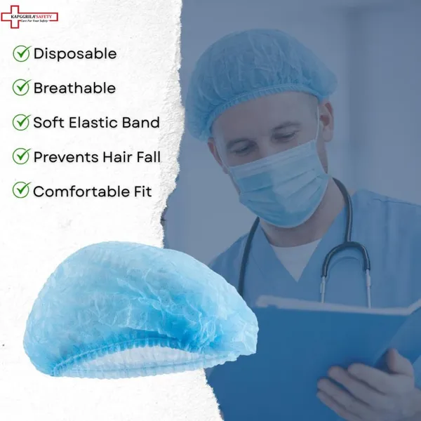 Kausta_Disposable_Bouffant_Caps_Surgical_Caps_Cooking_Caps_Surgical_Head_Caps_Non_Woven_Head_Caps_Pack_Of_100Pcs_18_Inch_Medical_Use_Disposable_Bouffant_Caps_Stretchable_Hair_Cover_Pack_Of_2