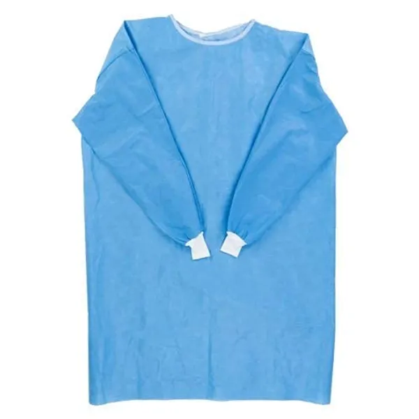 Surgical_Gown_Disposable_And_Reusable_And_Washable_For_Use_Isolation_And_Saloon_And_Surgeon_And_Patient_And_Doctor_Gown_For_Personal_Safety_Gown_Size_Standard_Blue_Pack_Of_4_With_50Pcs_Head_Cap