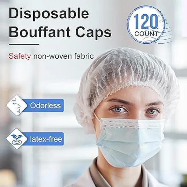Disposable_Hairnet_Caps_Stretchable_Hair_Covers_For_Cooking_Hygiene_Pack_Of_100_Pcs_White_Pack_Of_2