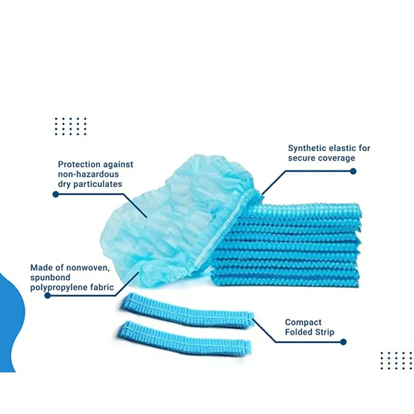 Kausta_100_Pcs_Disposable_Bouffant_Caps_Non_Woven_Hair_Nets_For_Food_Service_Labs_Hospitals_Salons_Blue_Disposable_Hair_Covers_For_Food_Service_Laboratories_Hospitals_Clinics_Salons_Clean_Rooms_Pack_Of_2