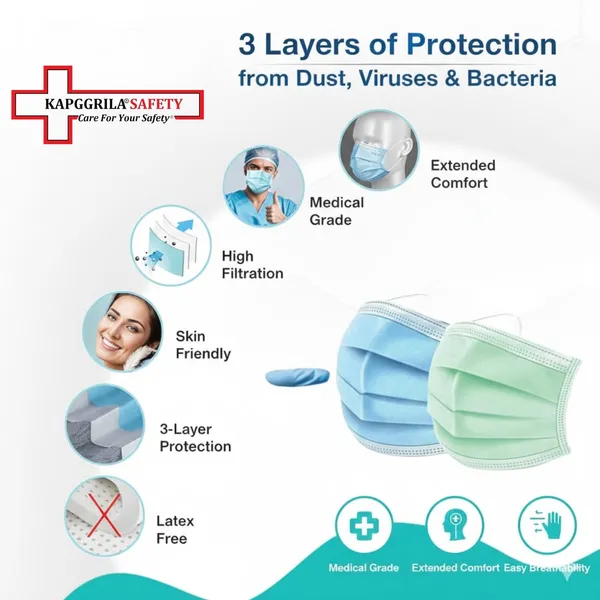 Kausta_Disposable_Face_Mask_3_Ply_Use_Throw_Mask_With_Soft_Ear_Loops_Breathable_Non_Woven_Fabric_Comfortable_Fit_For_Daily_Use_Blue_Color_Pack_Of_100_Pcs_Pack_Of_2