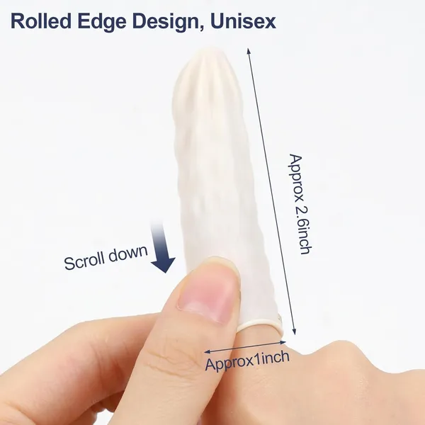 Anti_Static_Esd_Safe_Chlorinated_Disposable_Latex_Finger_Cots_Reusable_Rubber_Finger_Tips_4_Mil_Thick_White_100_Pcs_Pack_Of_2