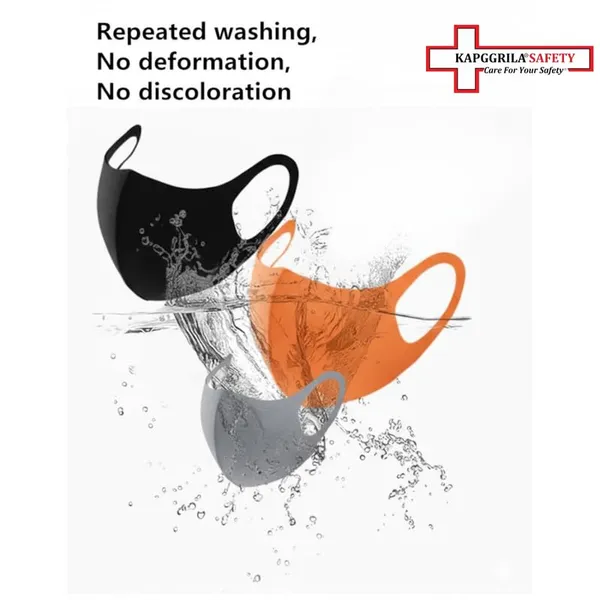 Kausta_Reusable_Face_Mask_For_Men_Women_Soft_Stretchable_Fabric_Washable_Lightweight_Comfortable_Ear_Loops_Black_Grey_Orange_Pack_Of_2
