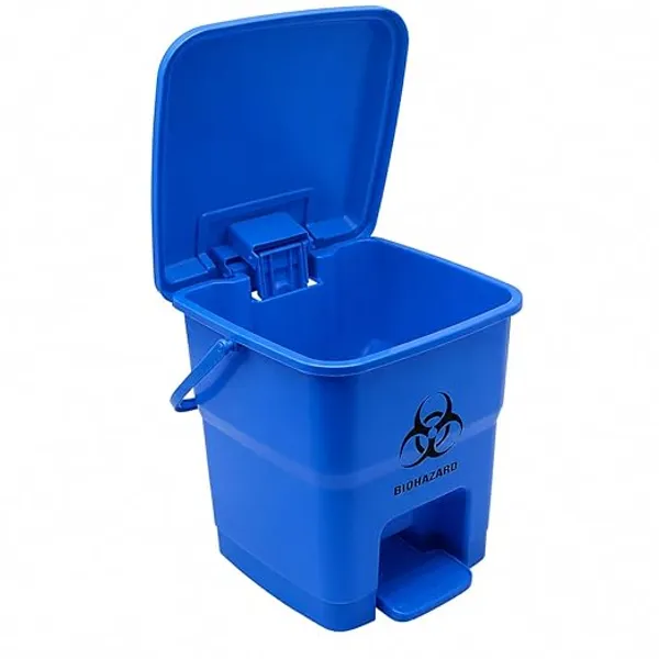 Kausta_Bio-Hazard/Bio-Medical_Waste_Dustbin_16_Litre_with_Foot_Pedal_|_Biomedical_Waste_Segregation_Bins_for_Hospital,_Clinic_&_Laboratory_|_Blue,_Yellow_&_Red_|_Pack_of_3