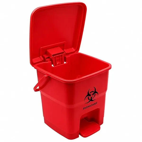 Kausta_Bio-Hazard/Bio-Medical_Waste_Dustbin_16_Litre_with_Foot_Pedal_|_Biomedical_Waste_Segregation_Bins_for_Hospital,_Clinic_&_Laboratory_|_Blue,_Yellow_&_Red_|_Pack_of_3